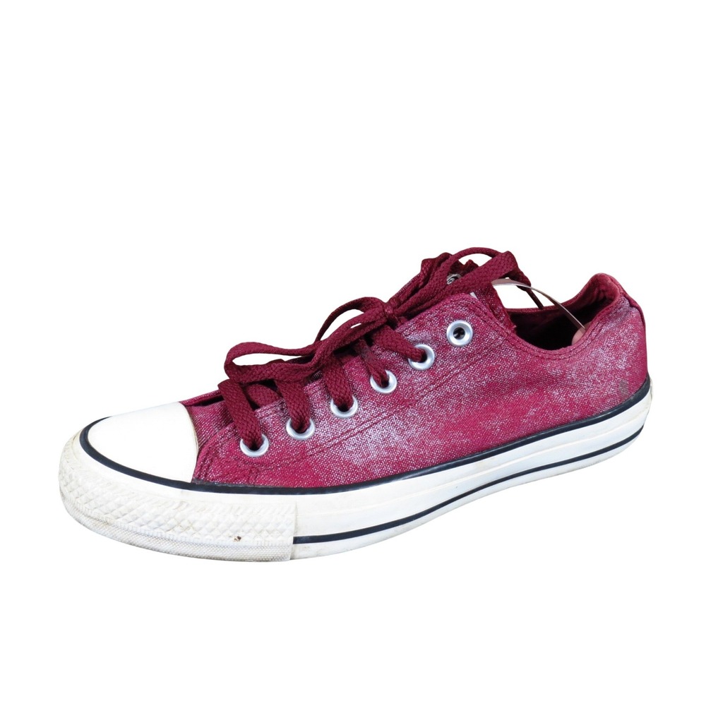 Converse All Star OX Women‎ Sneaker 8.5 Casual Maroon Denim Low Top 545027F